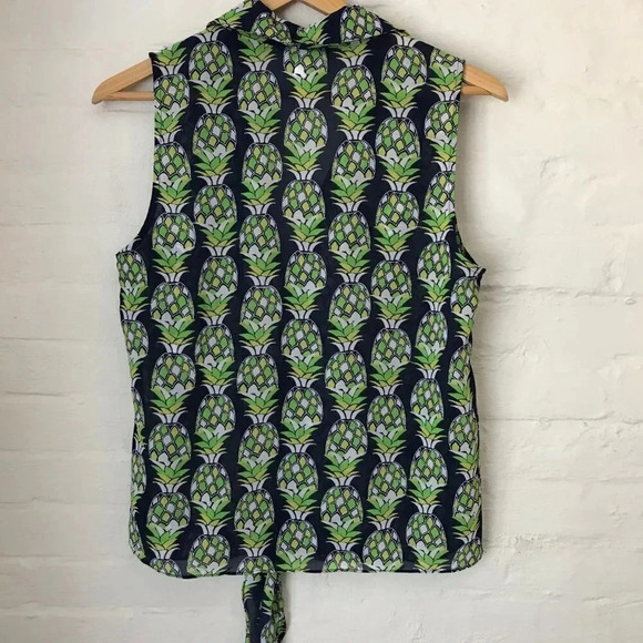 Banana Republic Pineapple Sleeveless Top XSmall - Picture 4 of 4